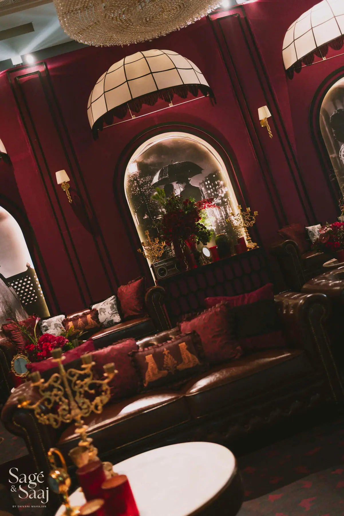 Bollywood Rogue Reds — vintage Bollywood-inspired tablescape by Sage & Saaj