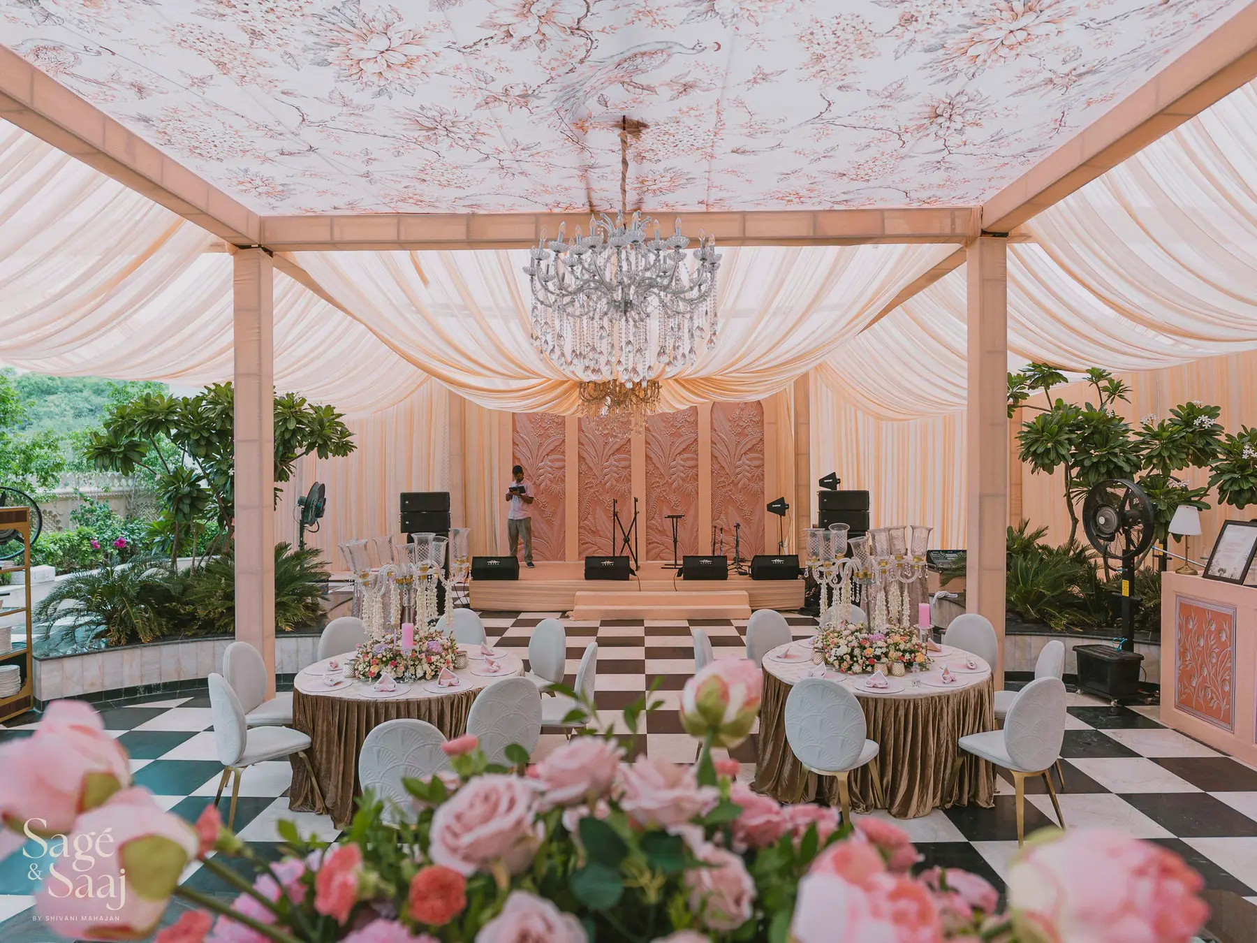 Anand Karaj — pastel day-wedding florals by Sage & Saaj