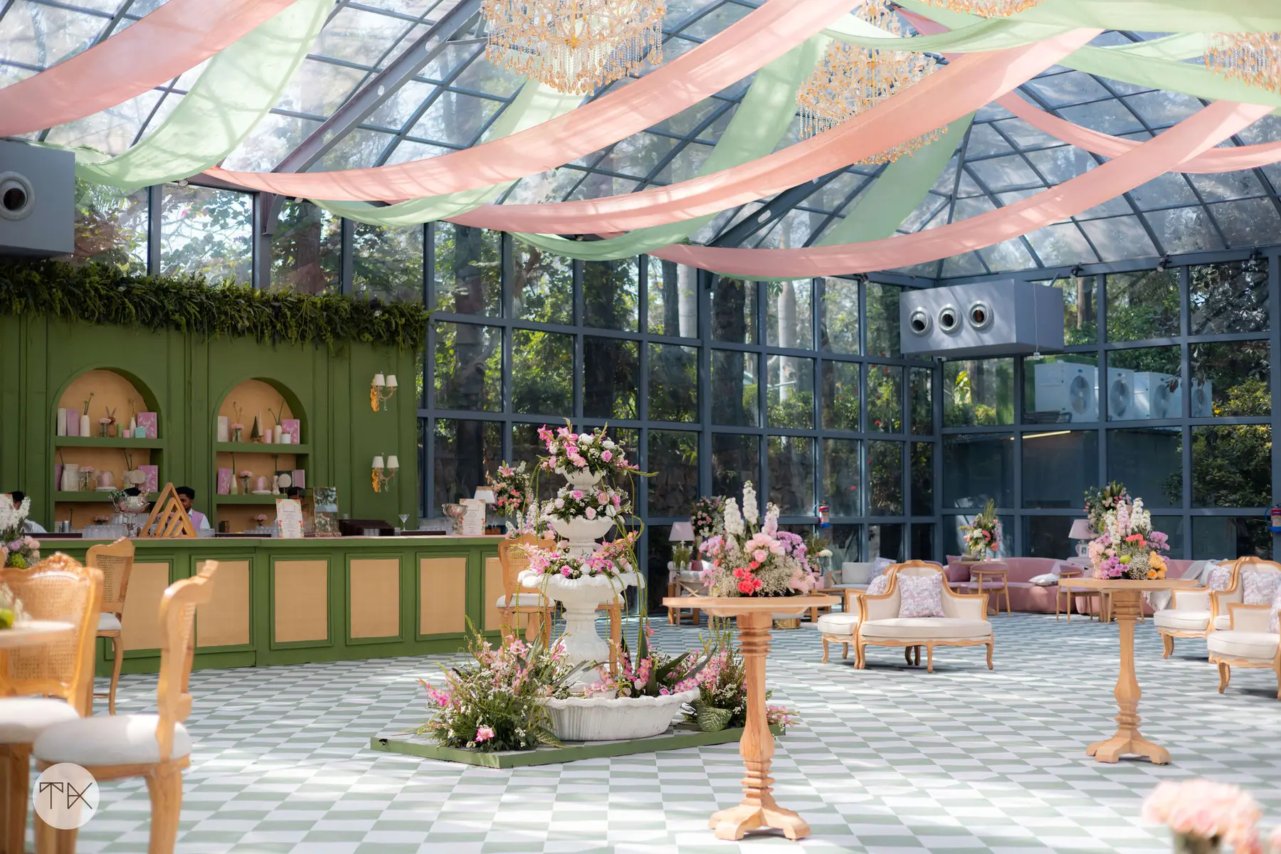 A Green Wedding Affair — sunlit ceremony landscape by Sage & Saaj