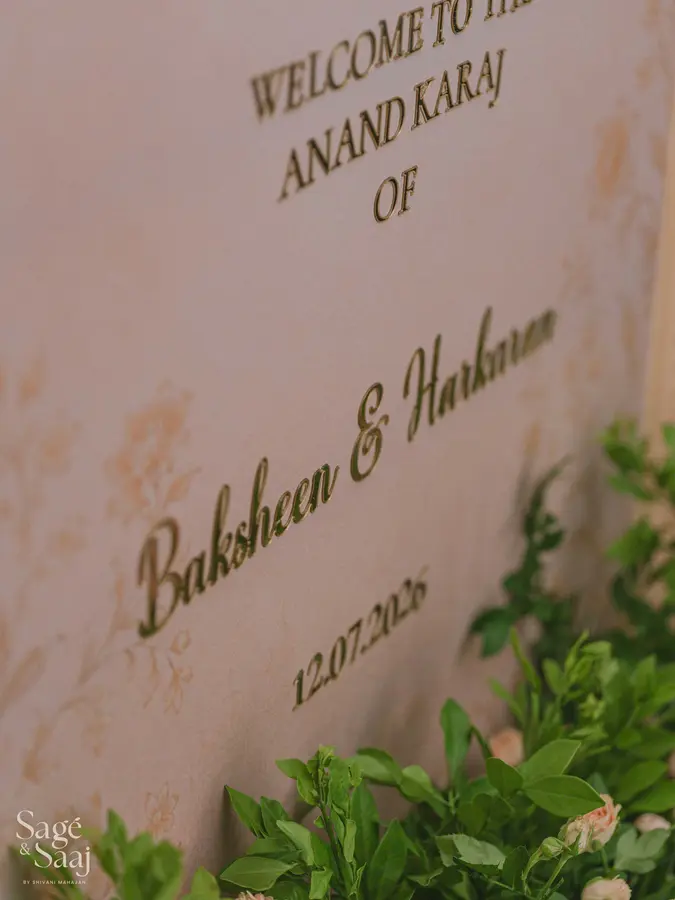 Anand Karaj — blush Anand Karaj ceremony by Sage & Saaj