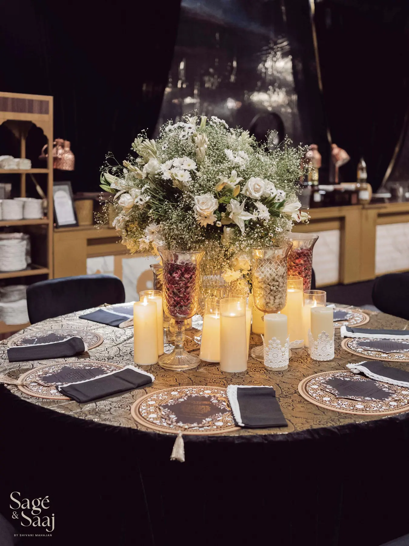 Monochromatic Sufi Night — monochrome Sufi night setting by Sage & Saaj